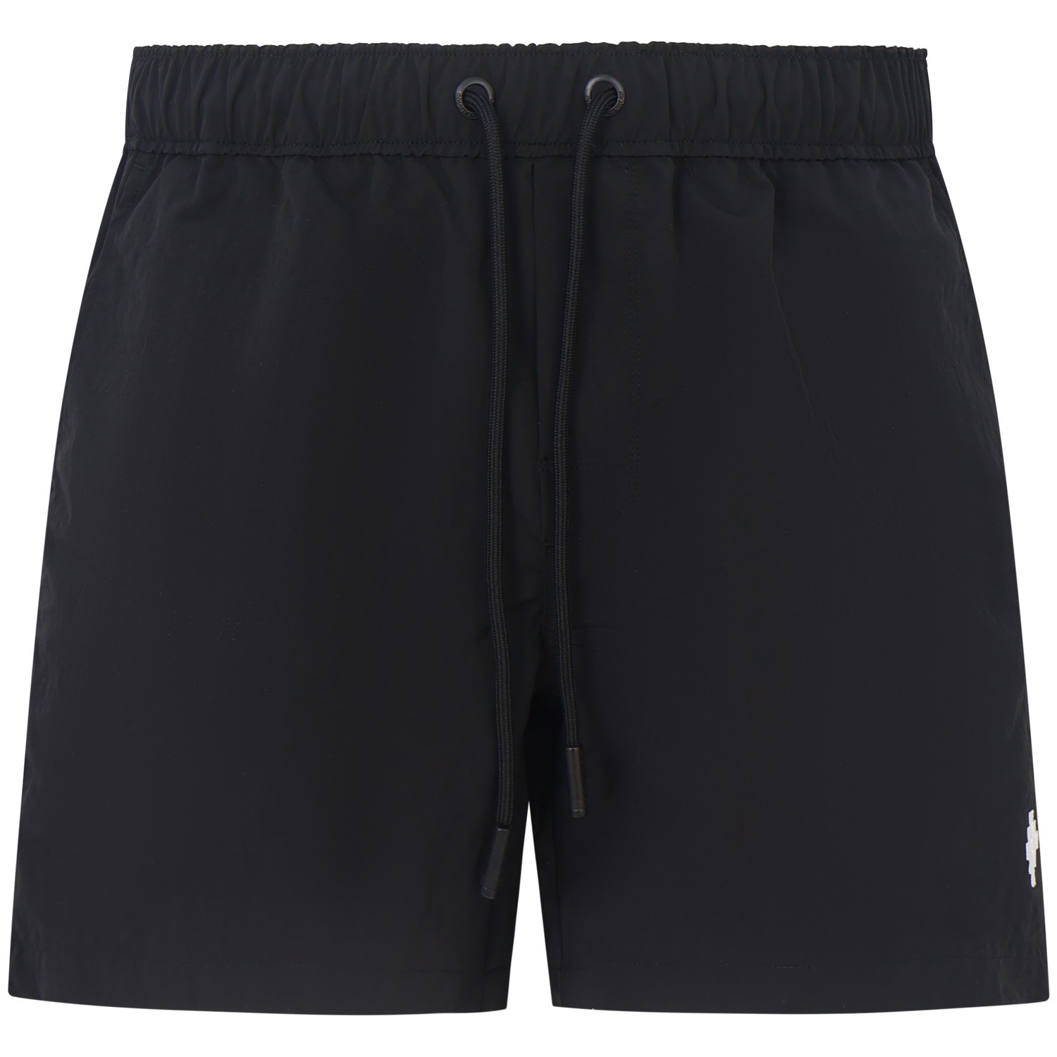 Shorts mare nero con mini logo per uomo