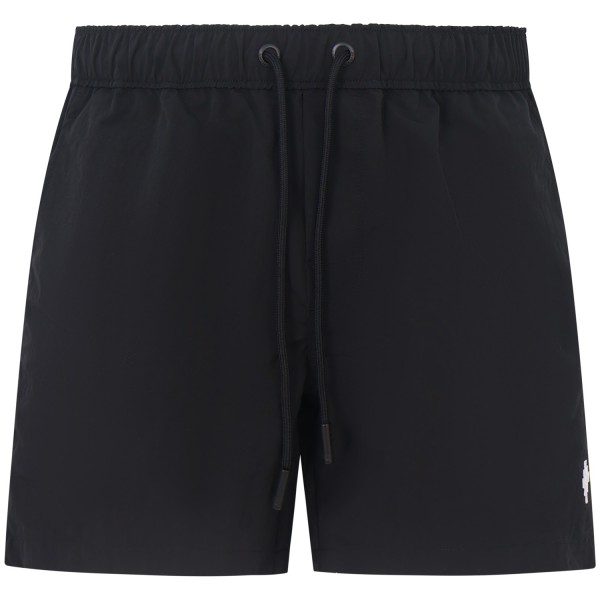 Shorts mare nero con mini logo per uomo
