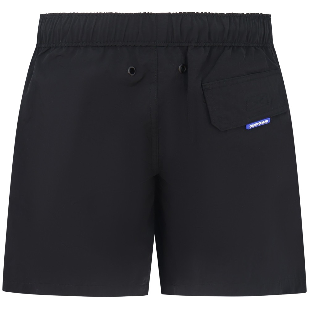Shorts mare nero con mini logo per uomo
