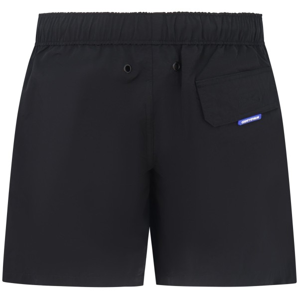 Shorts mare nero con mini logo per uomo
