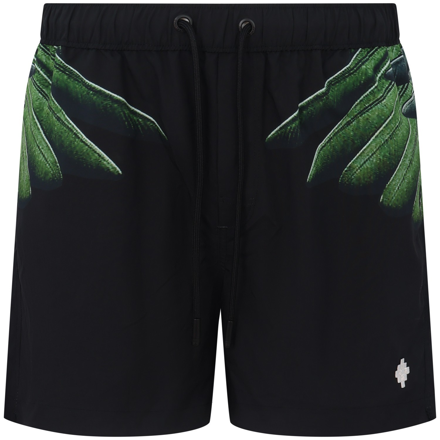 Shorts mare nero con mini logo per uomo