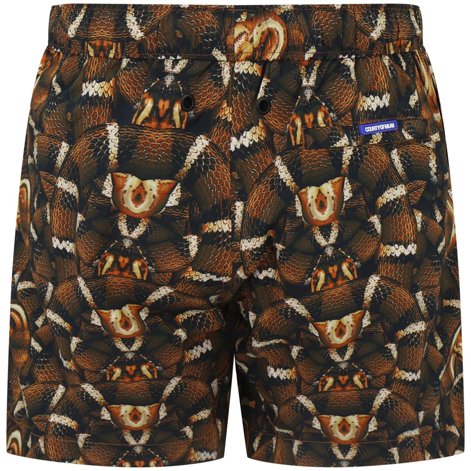 Shorts mare nero con logo all over per uomo 2