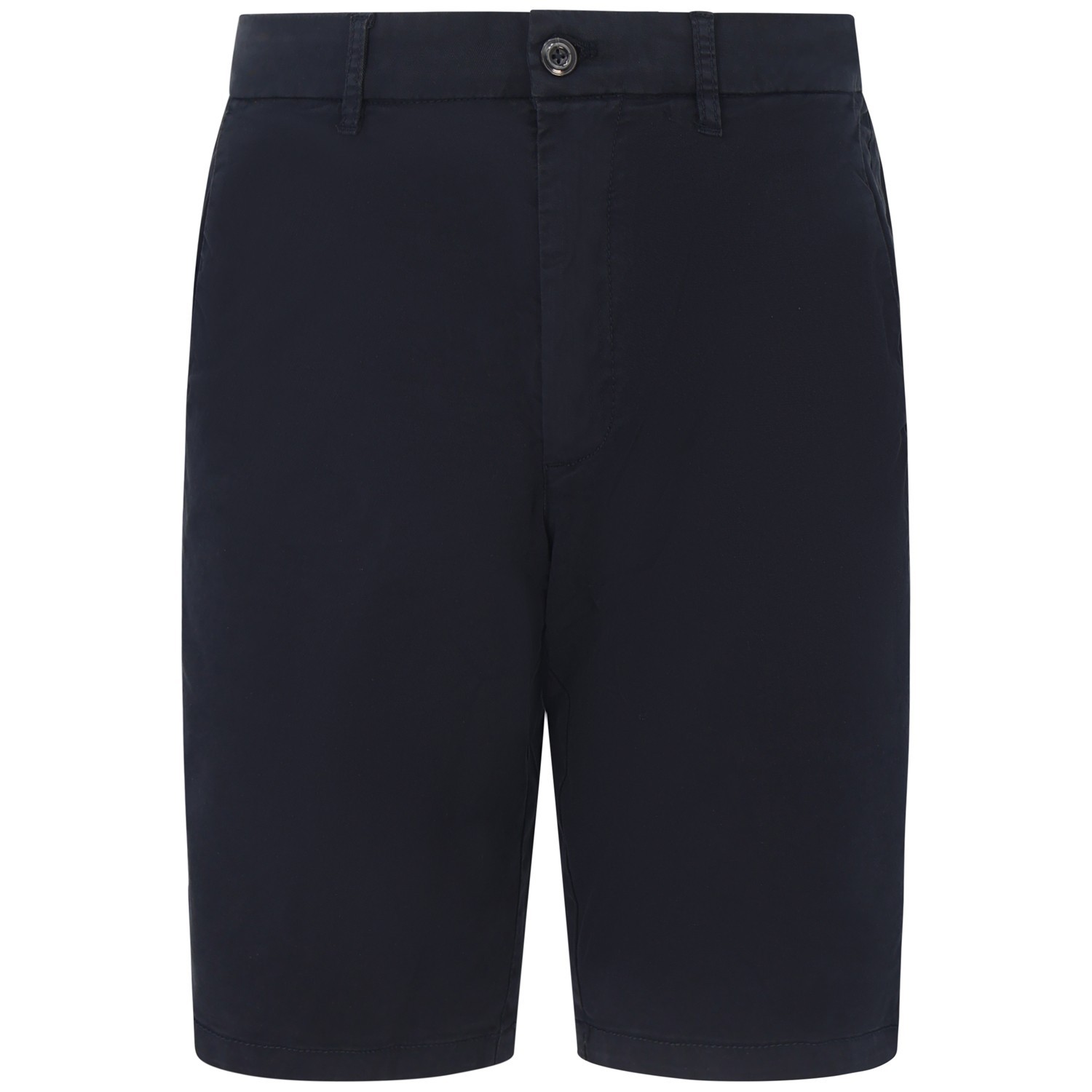 Shorts blu con mini logo per uomo