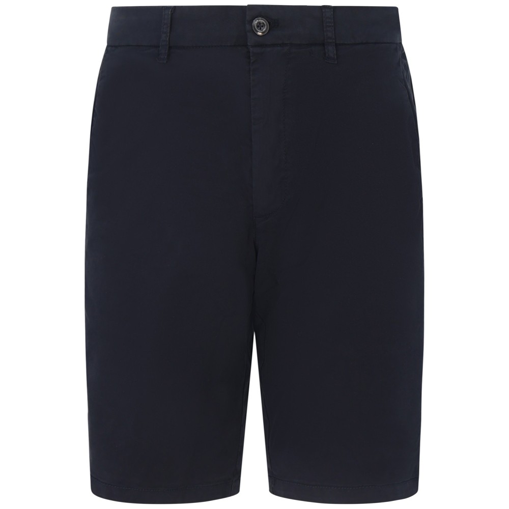 Shorts blu con mini logo per uomo