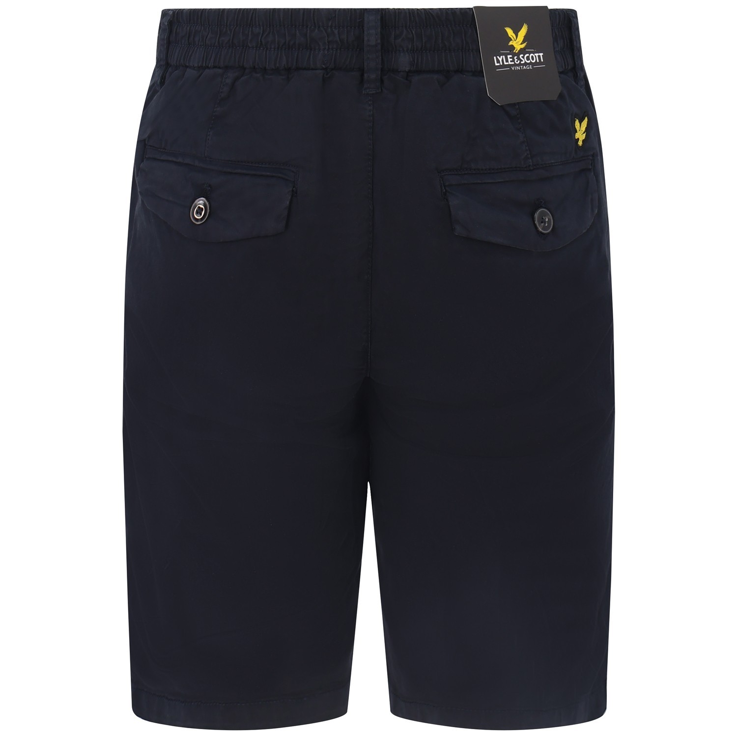 Shorts blu con mini logo per uomo 2