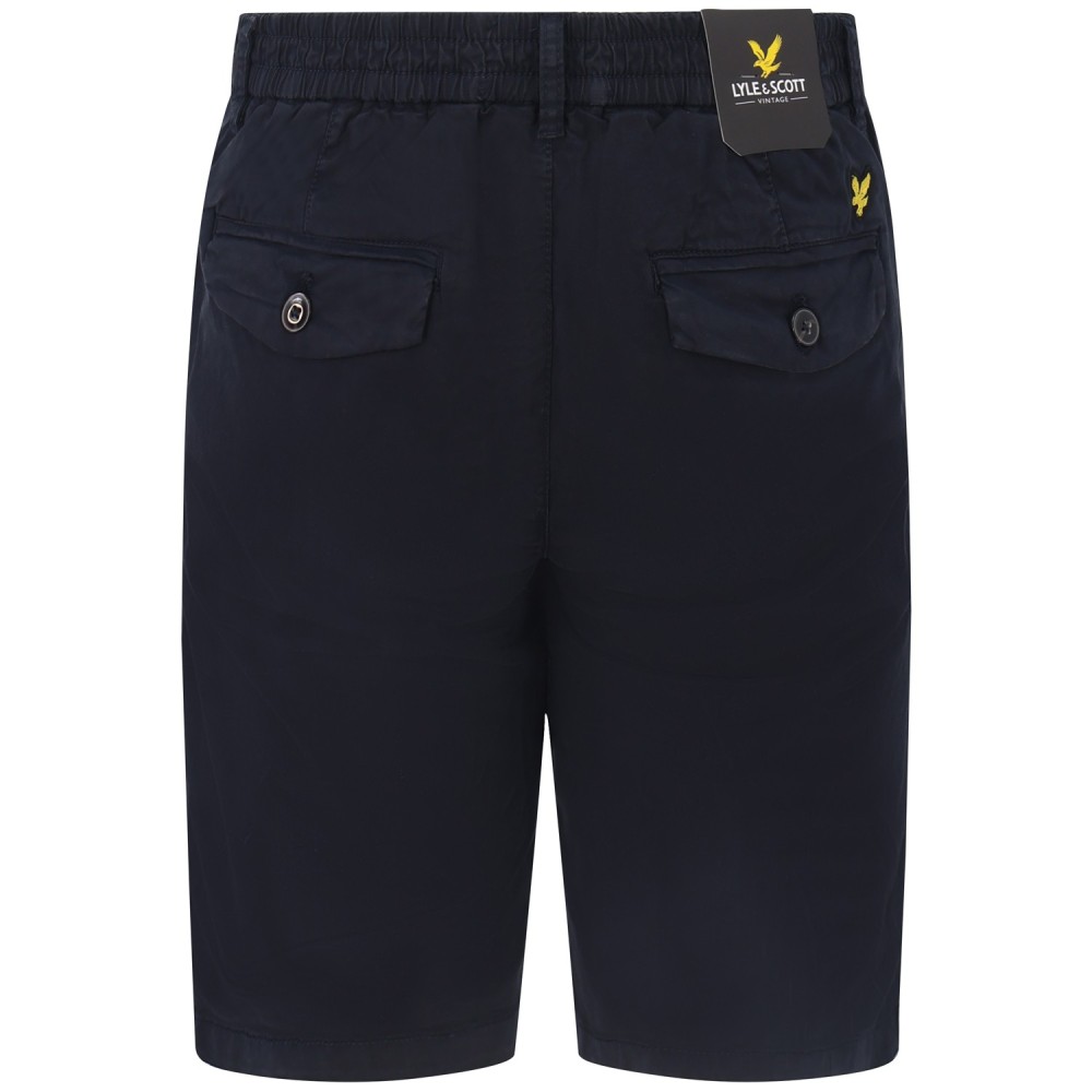 Shorts blu con mini logo per uomo