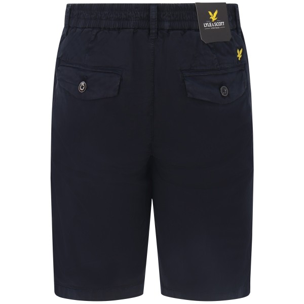 Shorts blu con mini logo per uomo