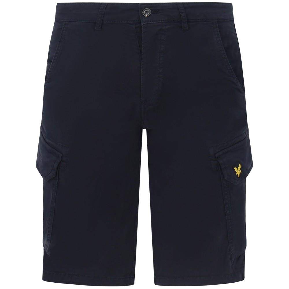 Shorts blu con tasconi per uomo