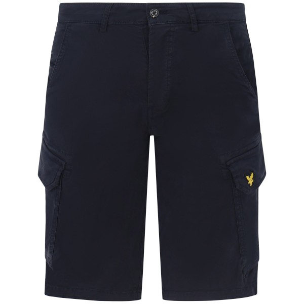 Shorts blu con tasconi per uomo