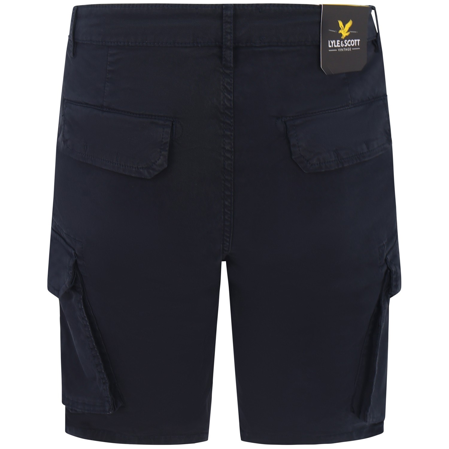 Shorts blu con tasconi per uomo 2
