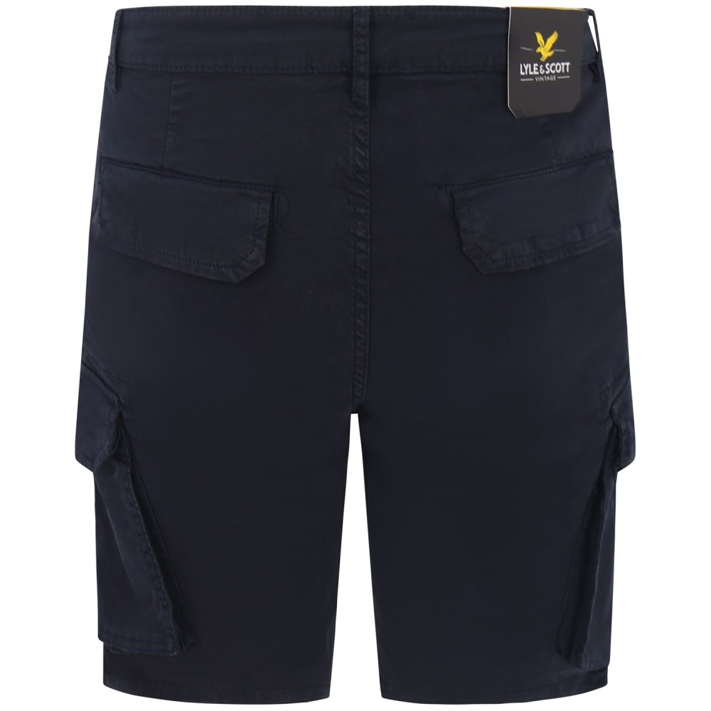 Shorts blu con tasconi per uomo