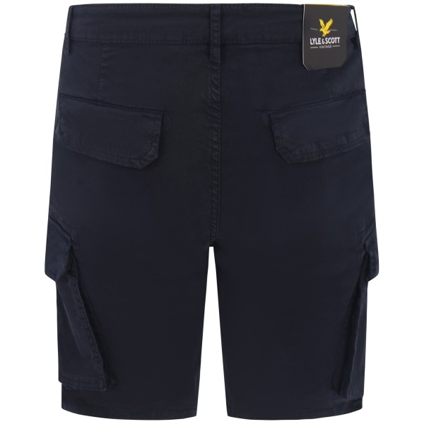 Shorts blu con tasconi per uomo