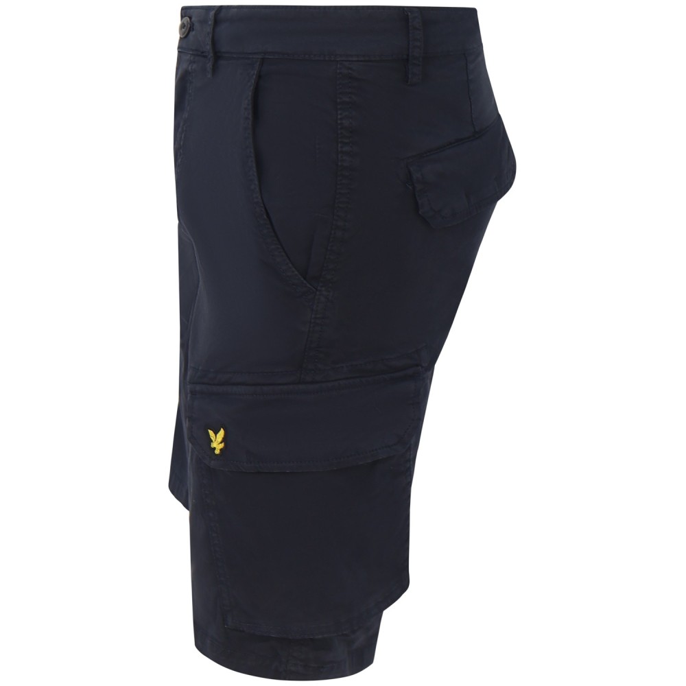 Shorts blu con tasconi per uomo