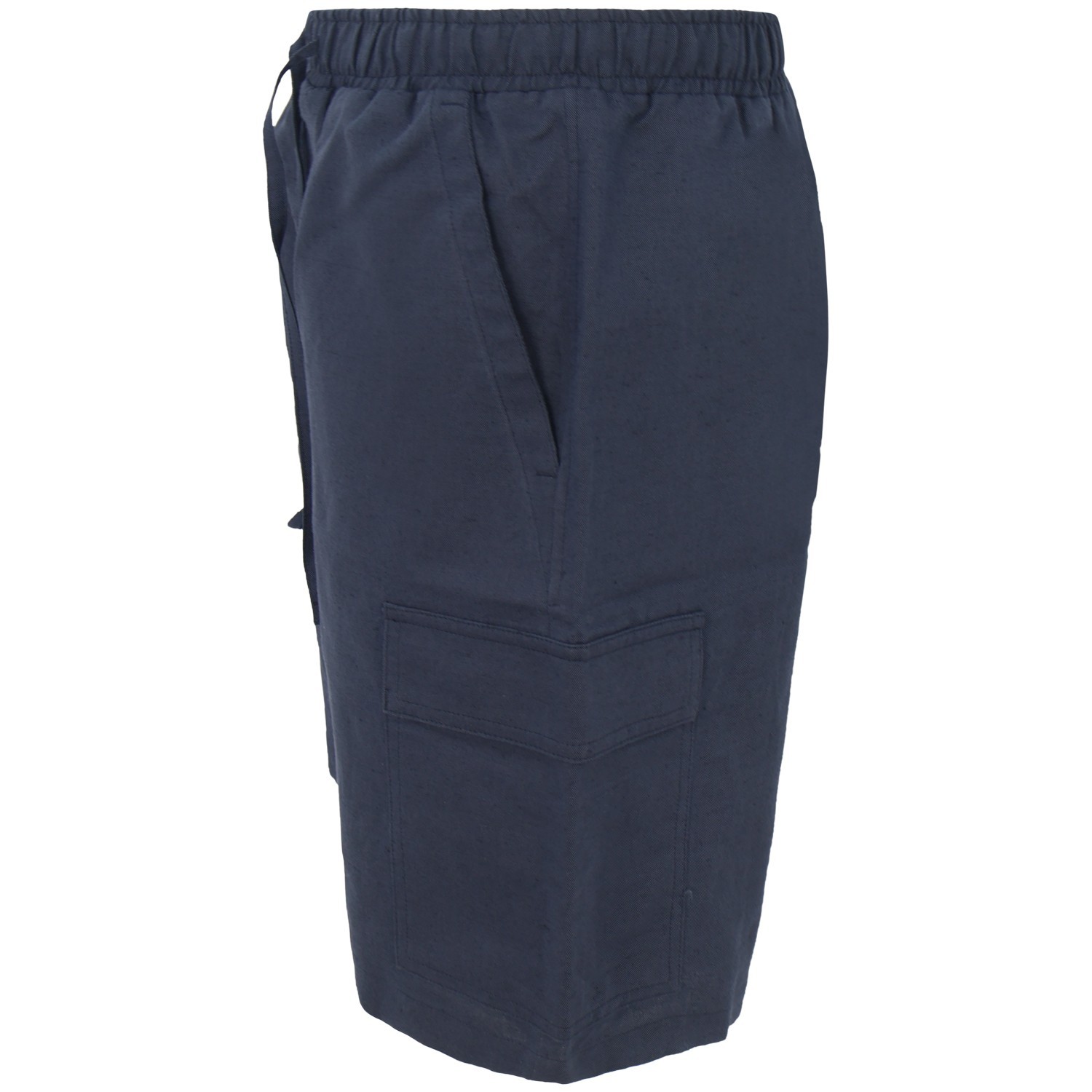 Shorts blu con tasconi per uomo 2
