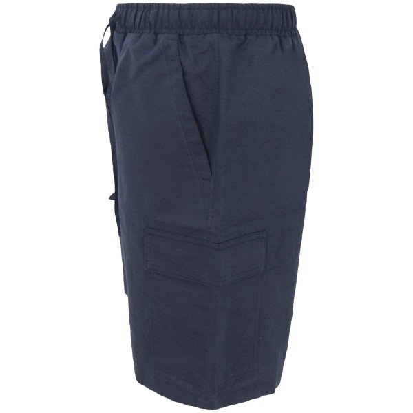 Shorts blu con tasconi per uomo
