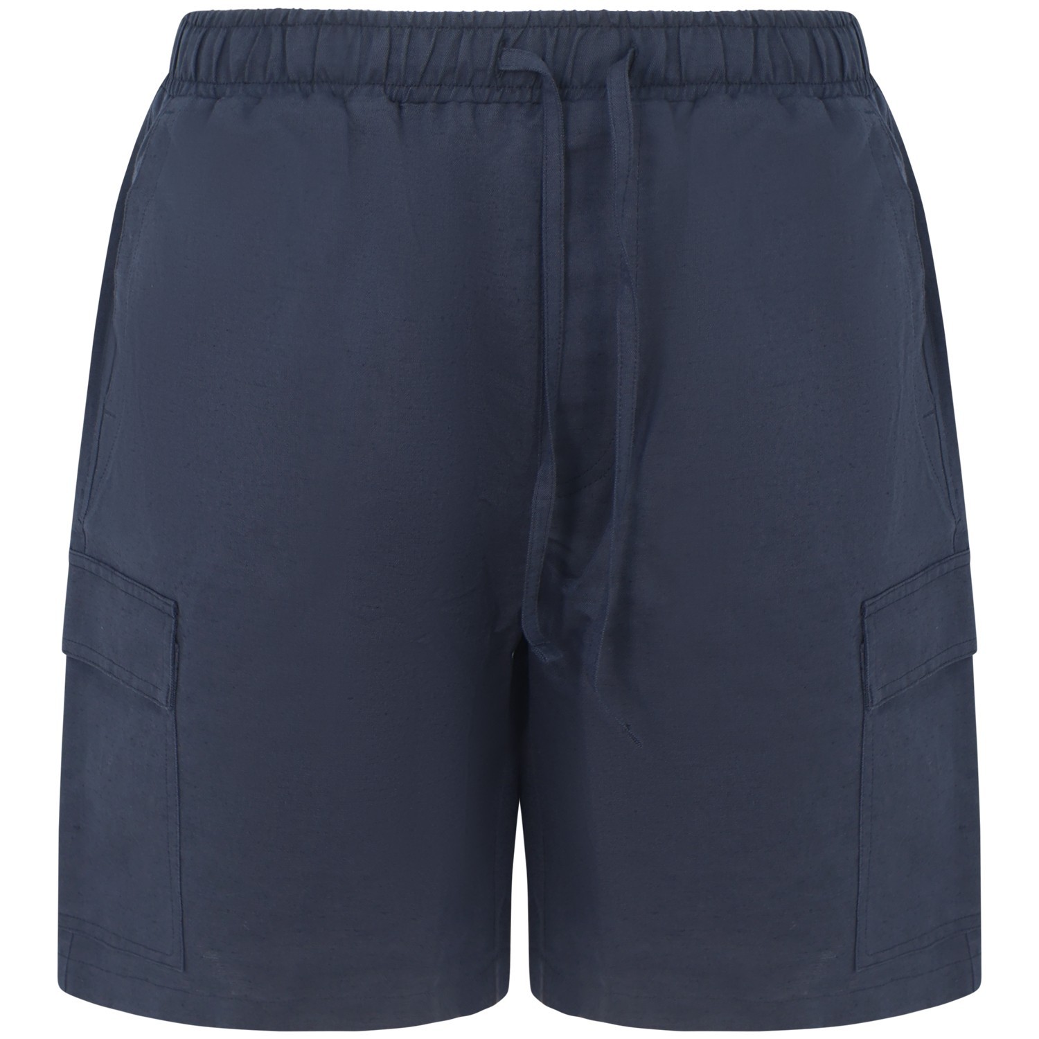 Shorts blu con tasconi per uomo