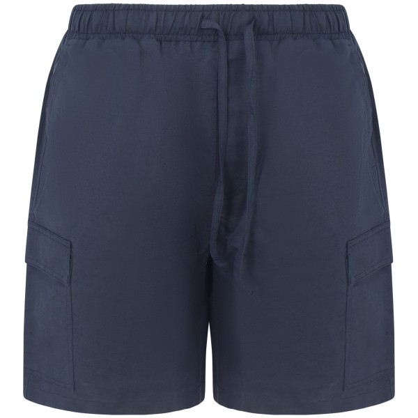 Shorts blu con tasconi per uomo
