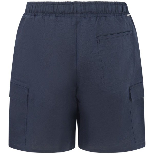 Shorts blu con tasconi per uomo