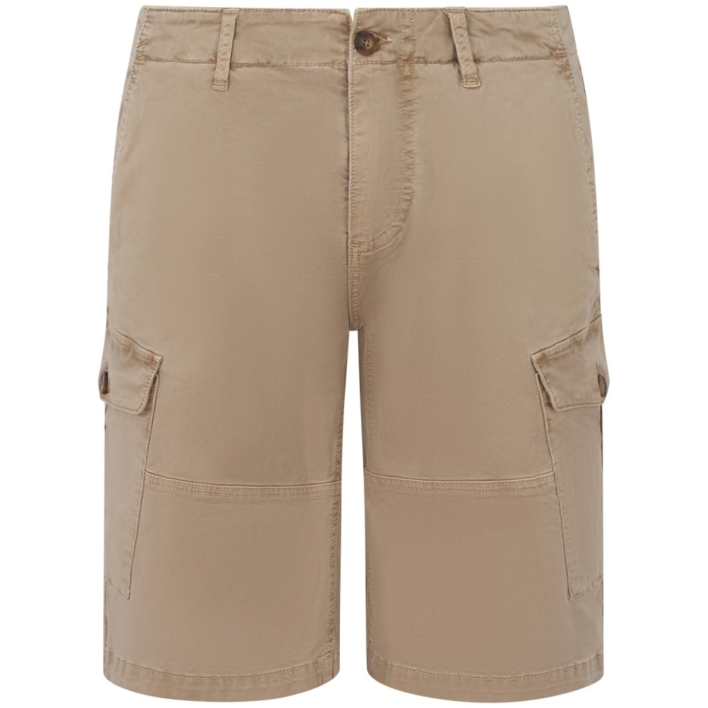 Bermuda con tasconi beige per uomo