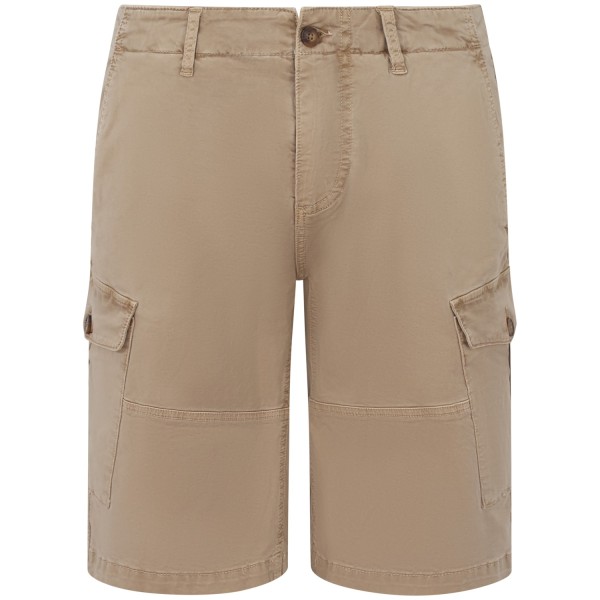 Bermuda con tasconi beige per uomo