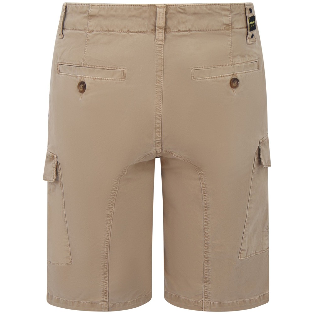 Bermuda con tasconi beige per uomo