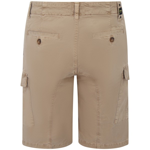 Bermuda con tasconi beige per uomo