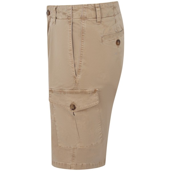Bermuda con tasconi beige per uomo