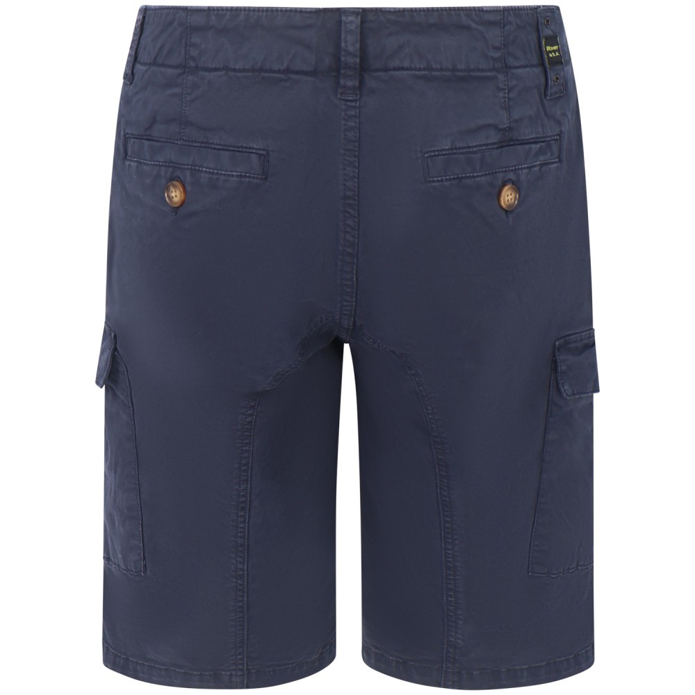 Bermuda con tasconi blu per uomo