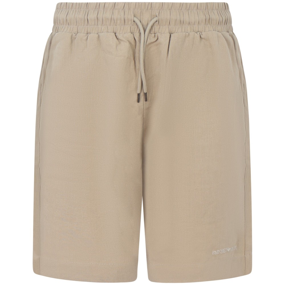 Bermuda beige in lino per uomo