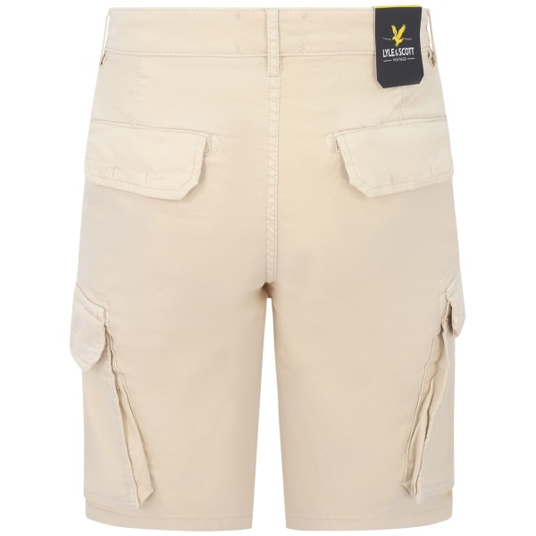 Shorts beige con tasconi per uomo