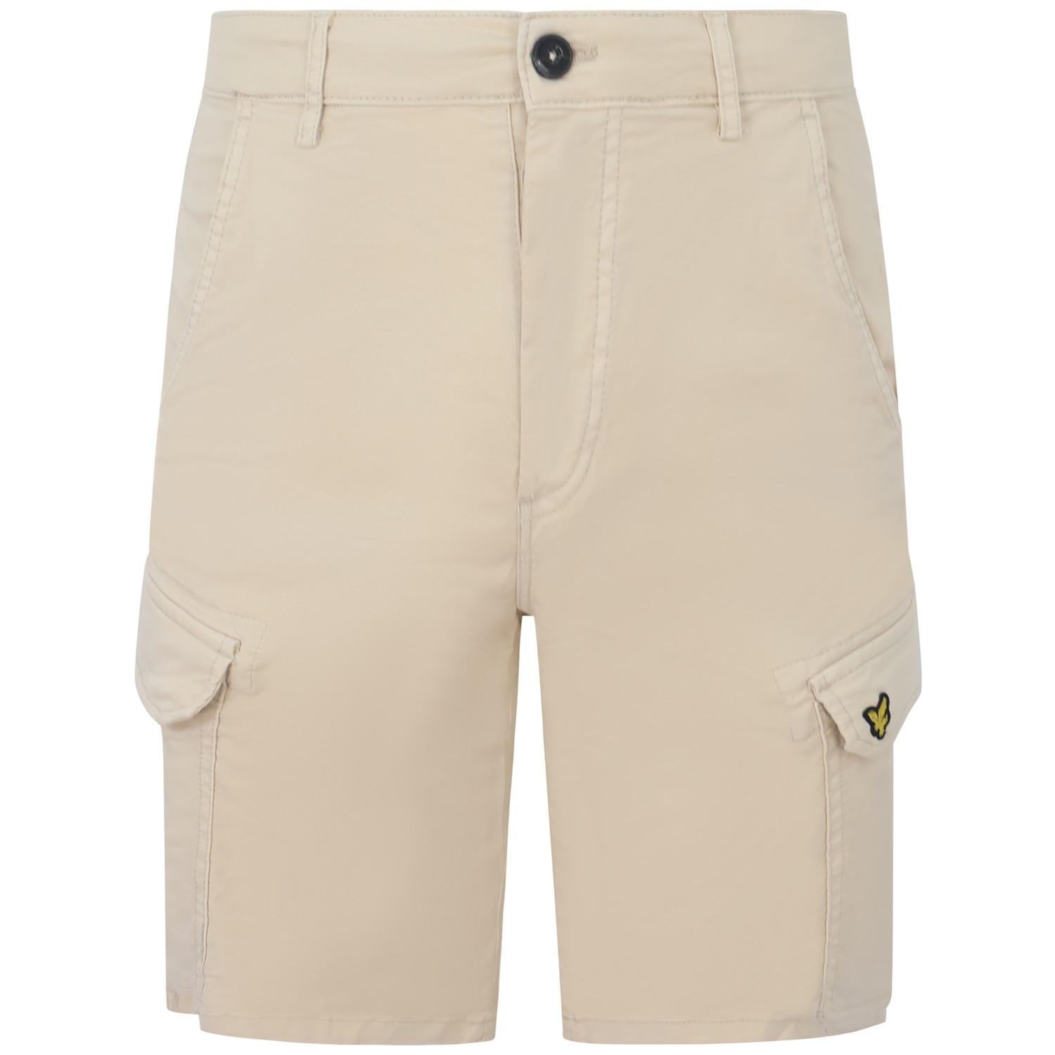Shorts beige con tasconi per uomo 2