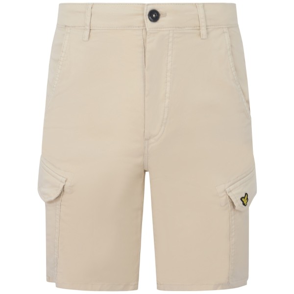 Shorts beige con tasconi per uomo