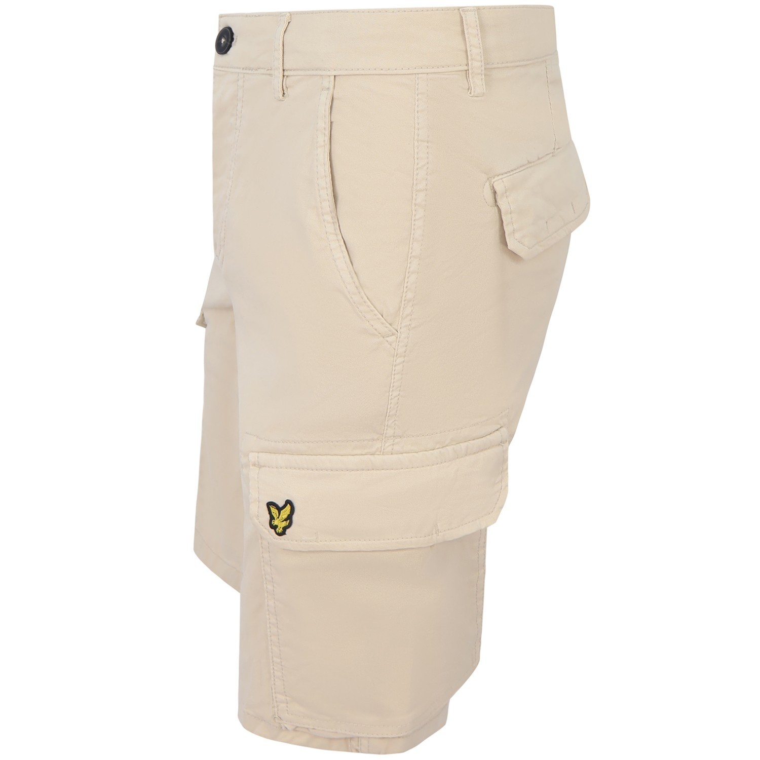 Shorts beige con tasconi per uomo