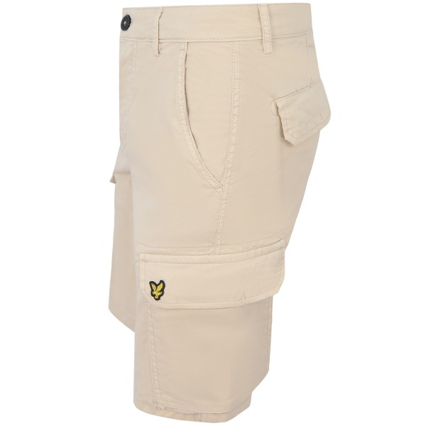 Shorts beige con tasconi per uomo