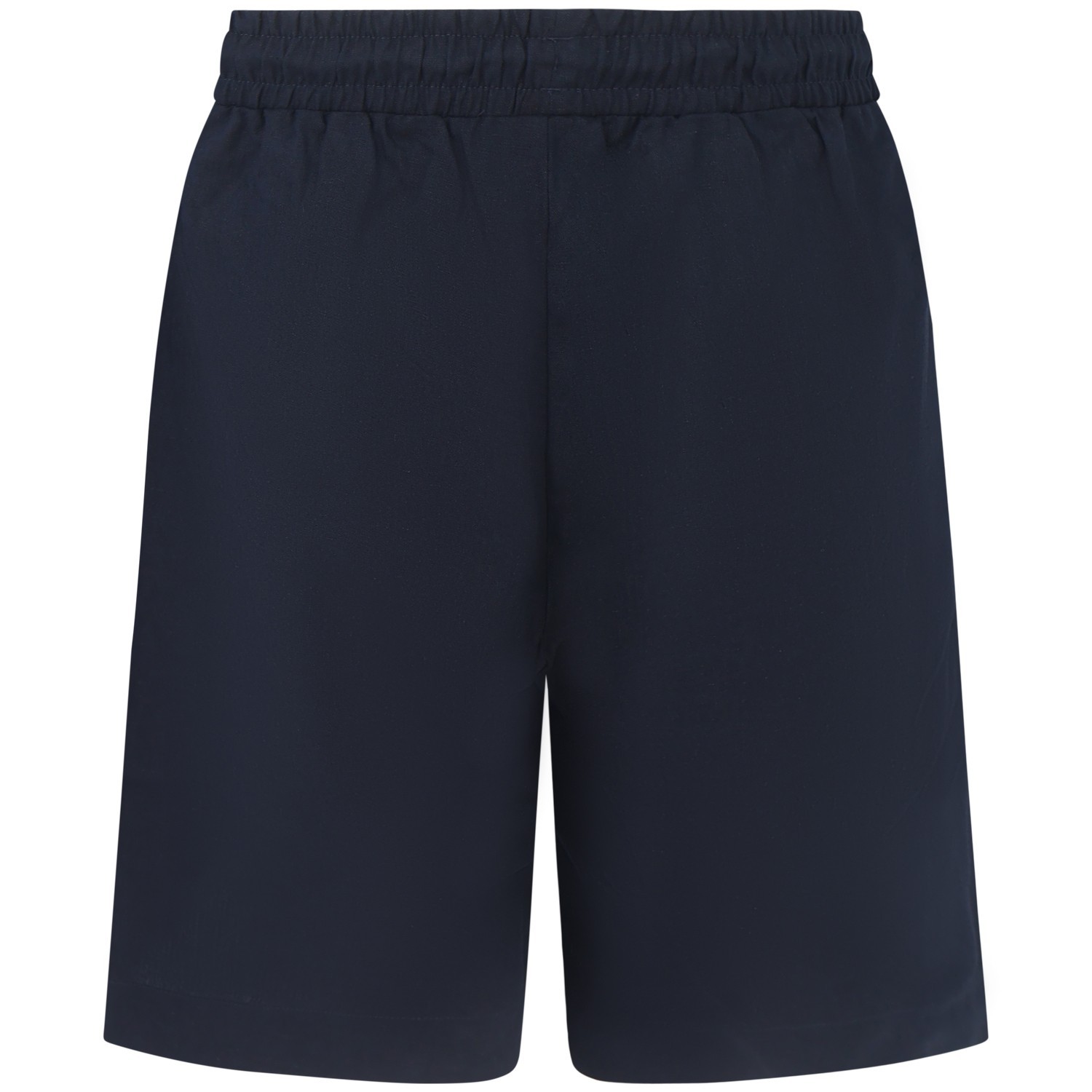 Bermuda blu in lino per uomo 2
