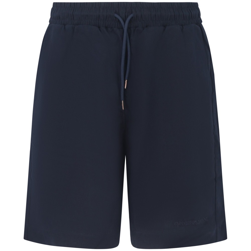 Bermuda blu in lino per uomo