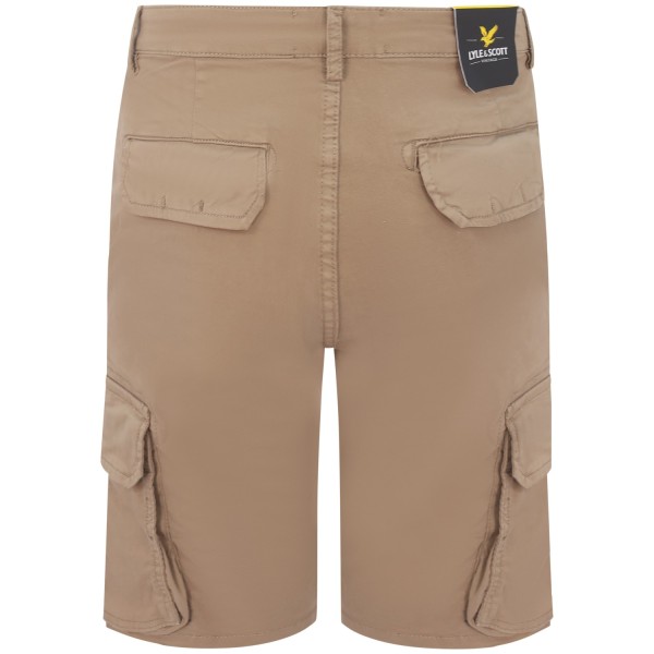 Shorts beige con tasconi per uomo