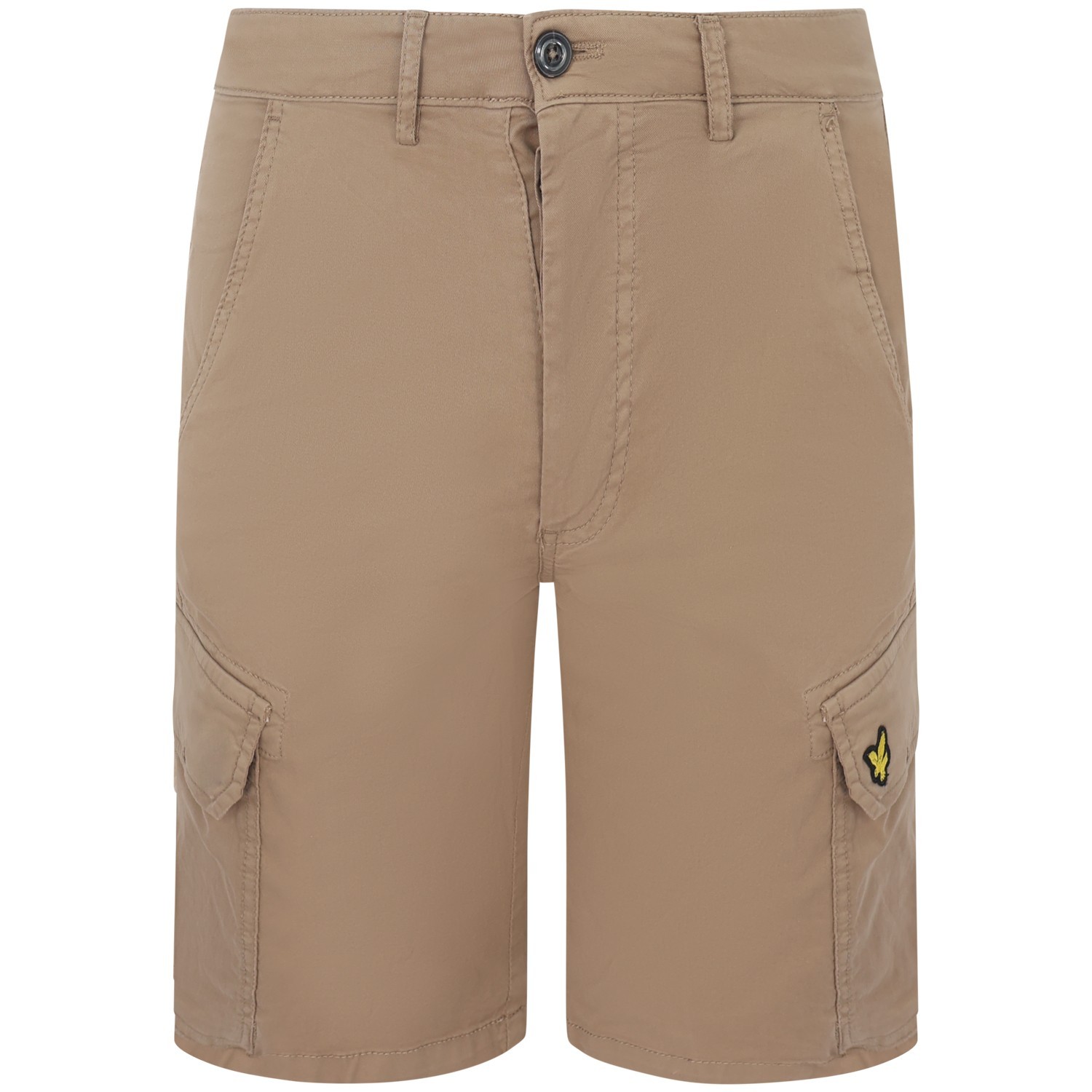 Shorts beige con tasconi per uomo