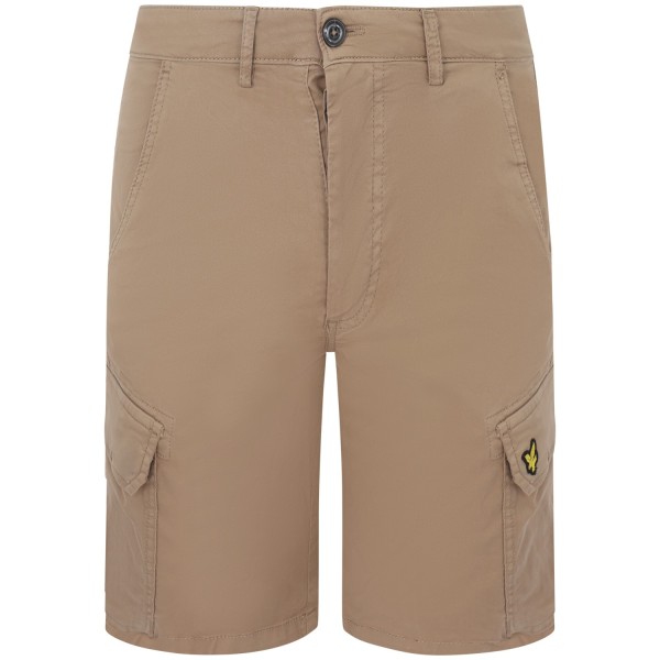 Shorts beige con tasconi per uomo