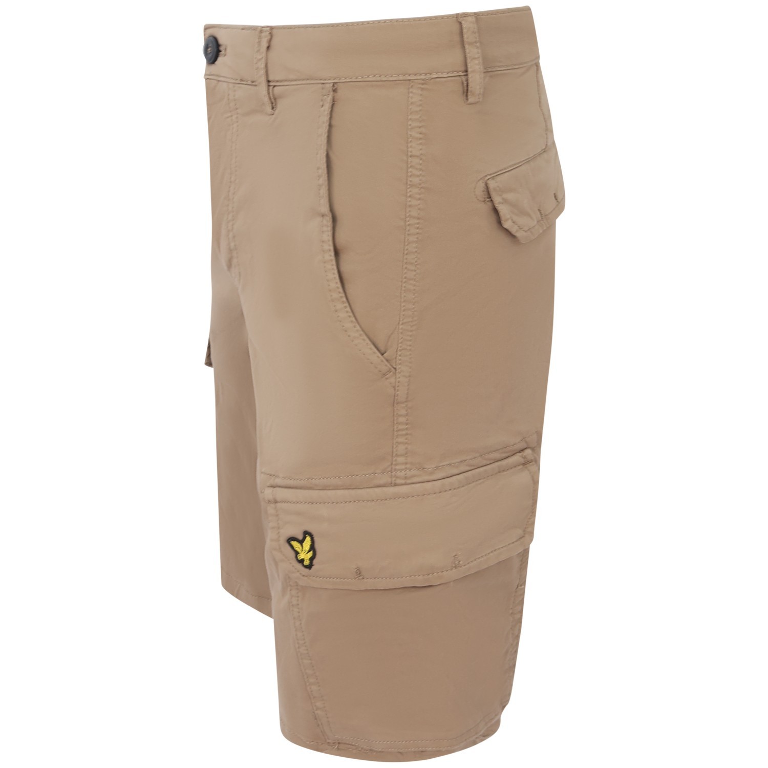 Shorts beige con tasconi per uomo
