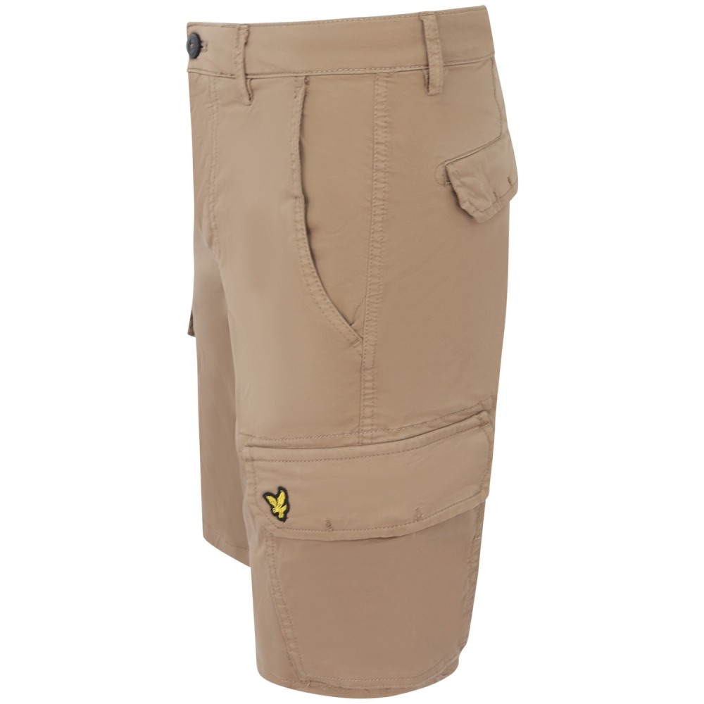 Shorts beige con tasconi per uomo