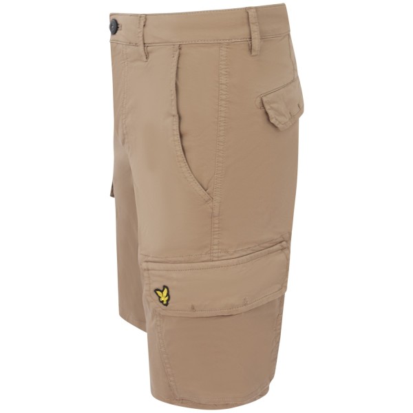 Shorts beige con tasconi per uomo