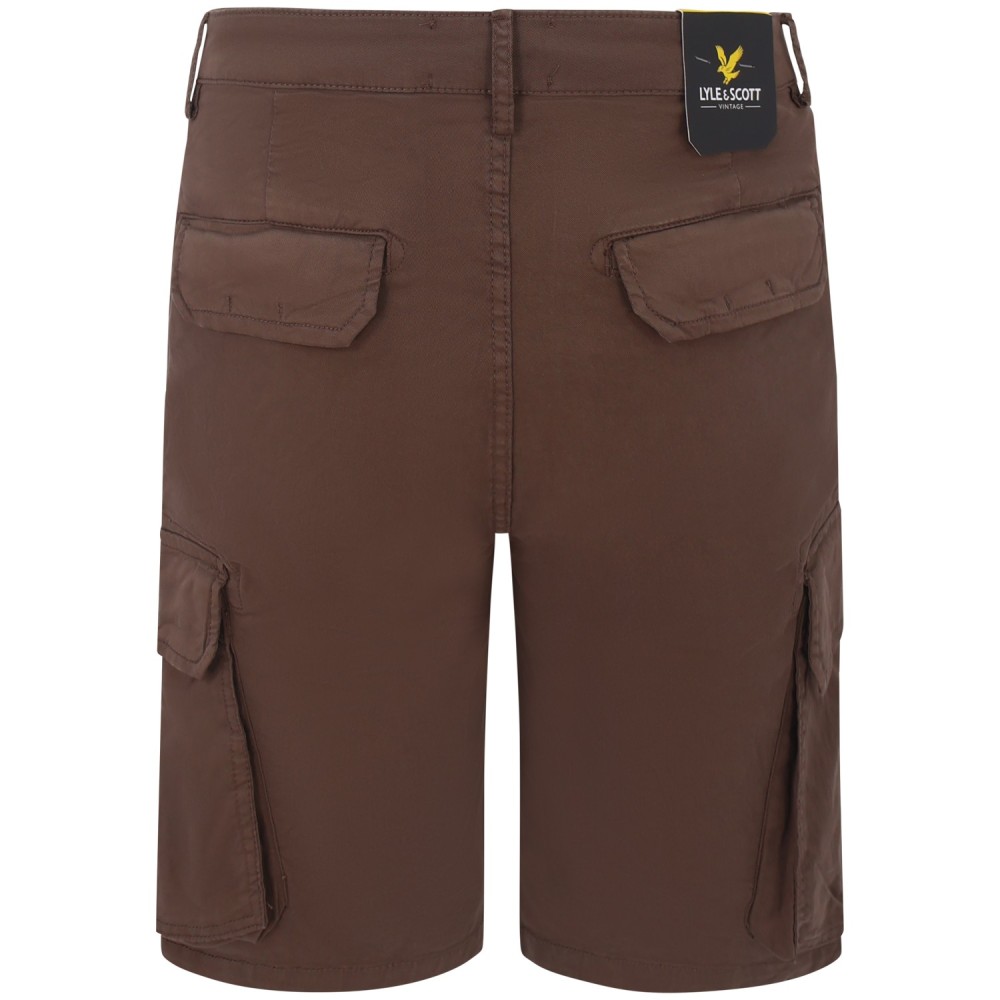 Shorts marrone con tasconi per uomo