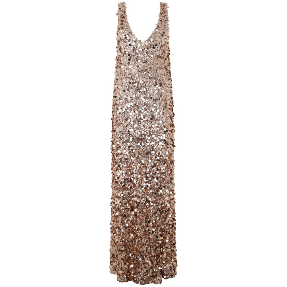Abito oro in paillettes per donna