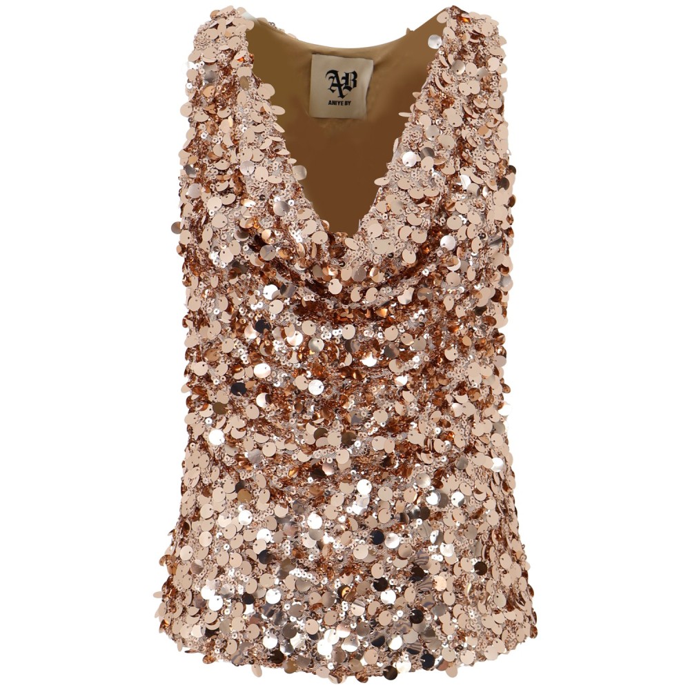 Top oro in paillettes 'KATE' per donna