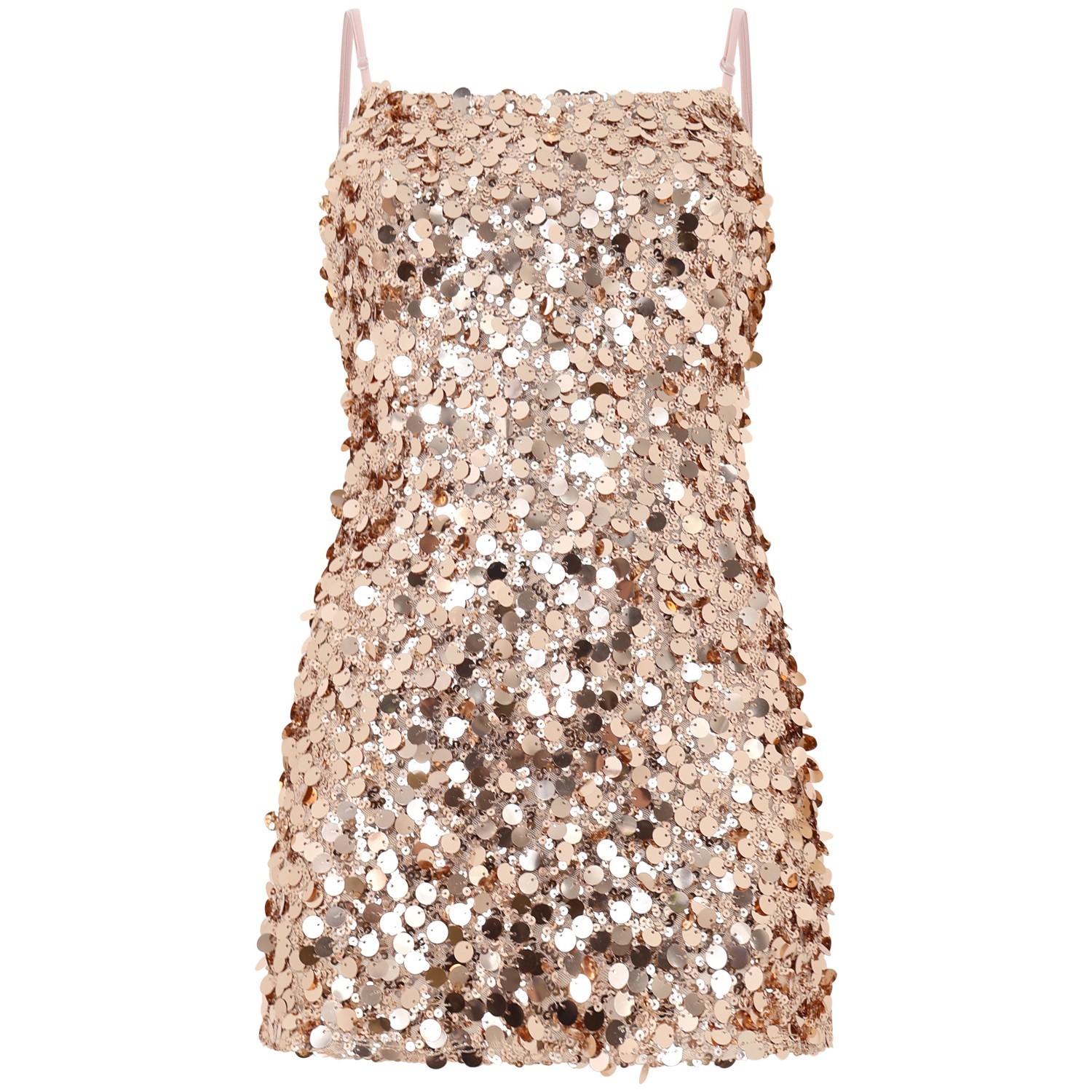 Mini abito in paillettes oro  'MINI DRESS KATE'per donna