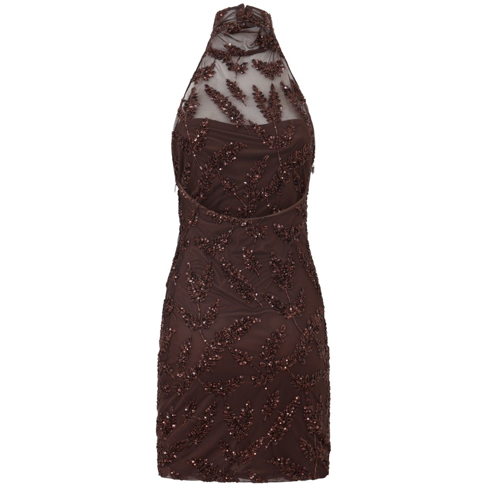 Mini abito marrone 'TURTLE DRESS UMA' per donna