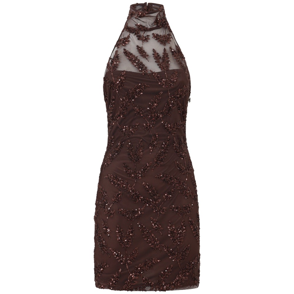 Mini abito marrone 'TURTLE DRESS UMA' per donna