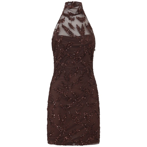 Mini abito marrone 'TURTLE DRESS UMA' per donna