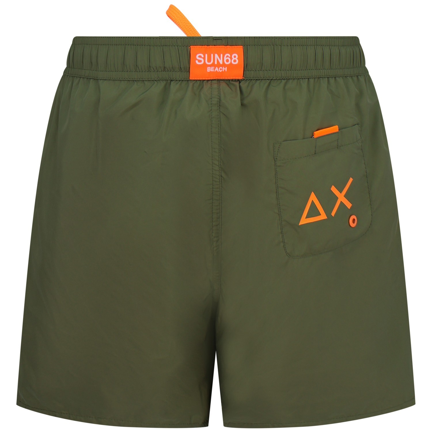 Shorts mare verde con maxi logo per uomo 2